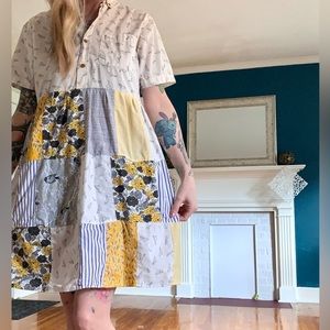 ✈️ Patchwork Shirtdress - Sustainable Fashion ✈️